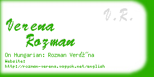 verena rozman business card